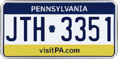 PA license plate JTH3351