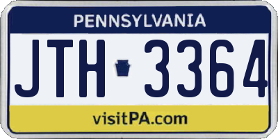 PA license plate JTH3364