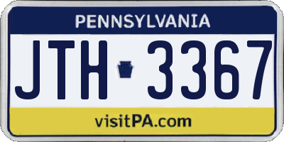 PA license plate JTH3367