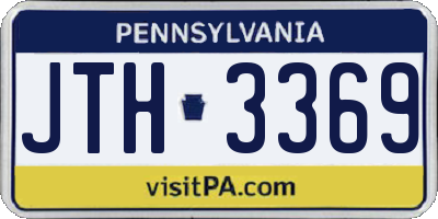 PA license plate JTH3369