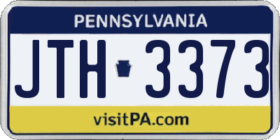PA license plate JTH3373