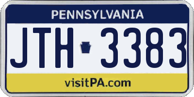 PA license plate JTH3383