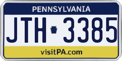 PA license plate JTH3385