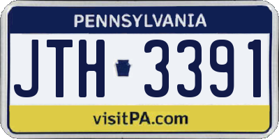PA license plate JTH3391