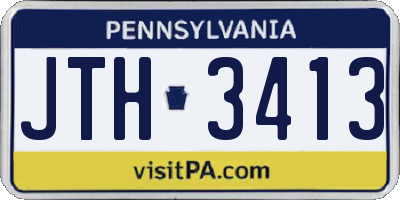 PA license plate JTH3413