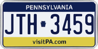PA license plate JTH3459