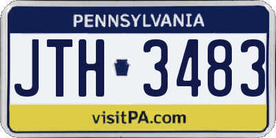 PA license plate JTH3483