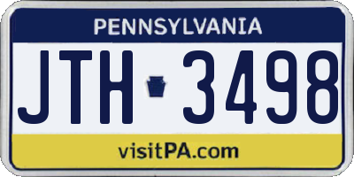 PA license plate JTH3498