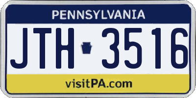 PA license plate JTH3516
