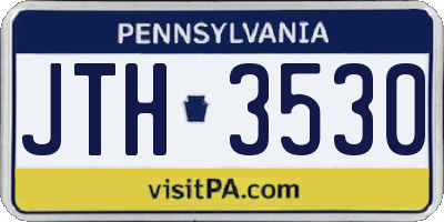 PA license plate JTH3530