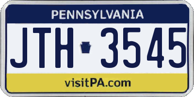 PA license plate JTH3545