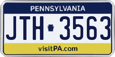 PA license plate JTH3563