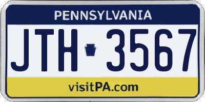 PA license plate JTH3567