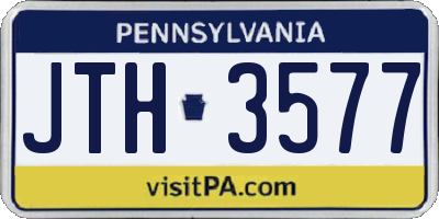 PA license plate JTH3577