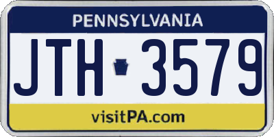 PA license plate JTH3579