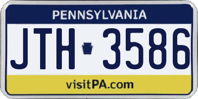 PA license plate JTH3586