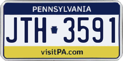PA license plate JTH3591