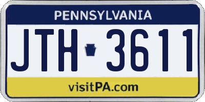 PA license plate JTH3611