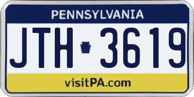 PA license plate JTH3619