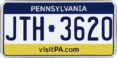 PA license plate JTH3620