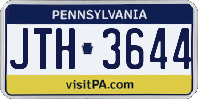 PA license plate JTH3644