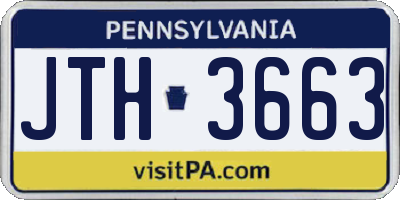 PA license plate JTH3663