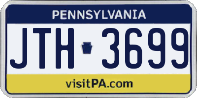 PA license plate JTH3699
