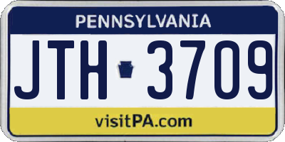 PA license plate JTH3709