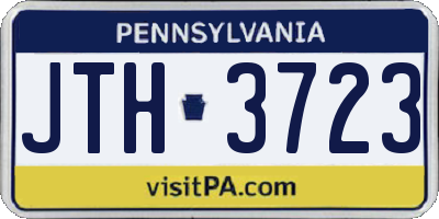 PA license plate JTH3723