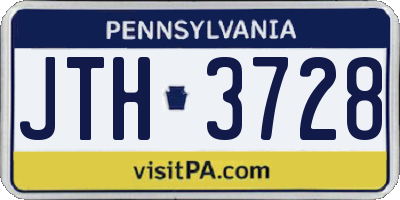 PA license plate JTH3728