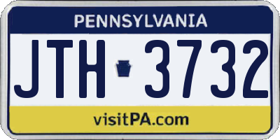PA license plate JTH3732