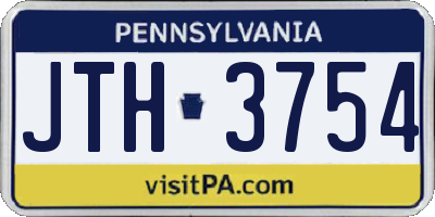 PA license plate JTH3754
