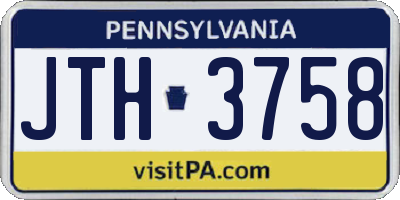 PA license plate JTH3758