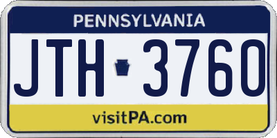 PA license plate JTH3760