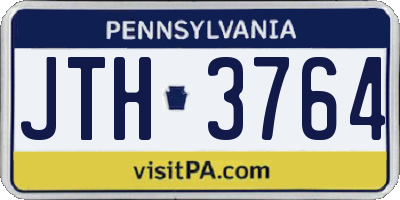 PA license plate JTH3764