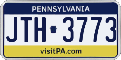 PA license plate JTH3773