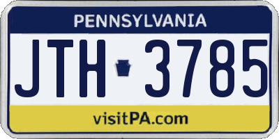 PA license plate JTH3785