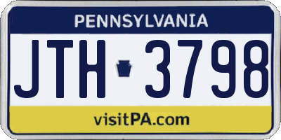 PA license plate JTH3798