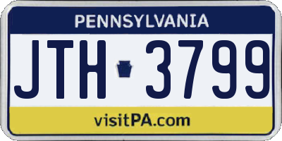 PA license plate JTH3799