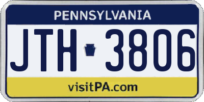 PA license plate JTH3806