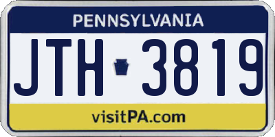 PA license plate JTH3819