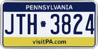PA license plate JTH3824