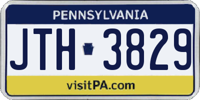 PA license plate JTH3829