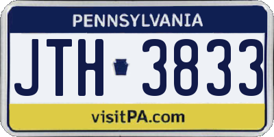PA license plate JTH3833
