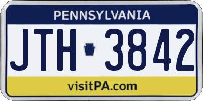 PA license plate JTH3842