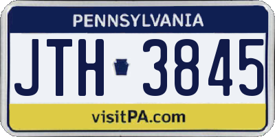 PA license plate JTH3845