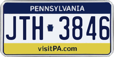 PA license plate JTH3846