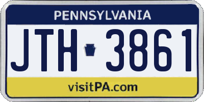 PA license plate JTH3861