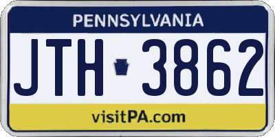 PA license plate JTH3862