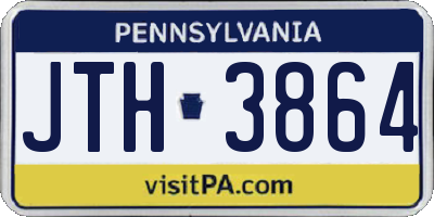PA license plate JTH3864